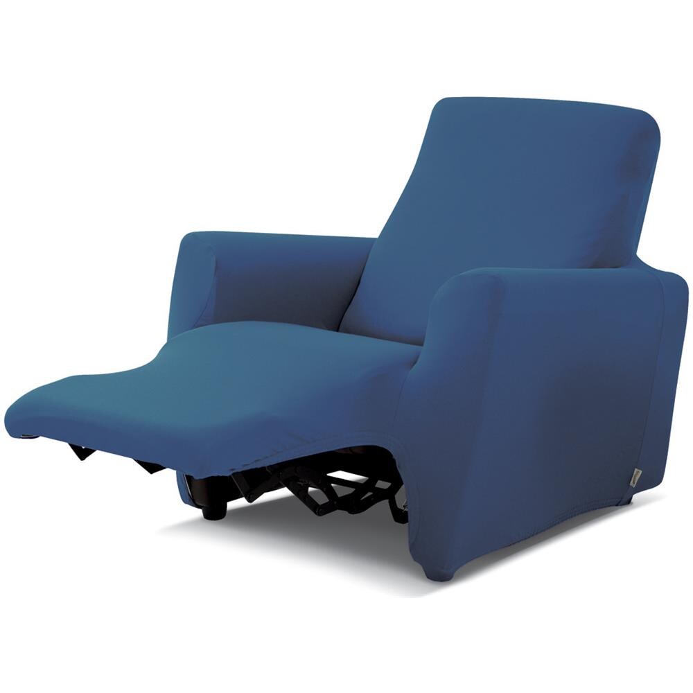 Copripoltrona Reclinabile Antimacchia Elasticizzata Genius Relax Lounge Tinta Unita Poltrona Blu Sugar 2017 - Foto 1