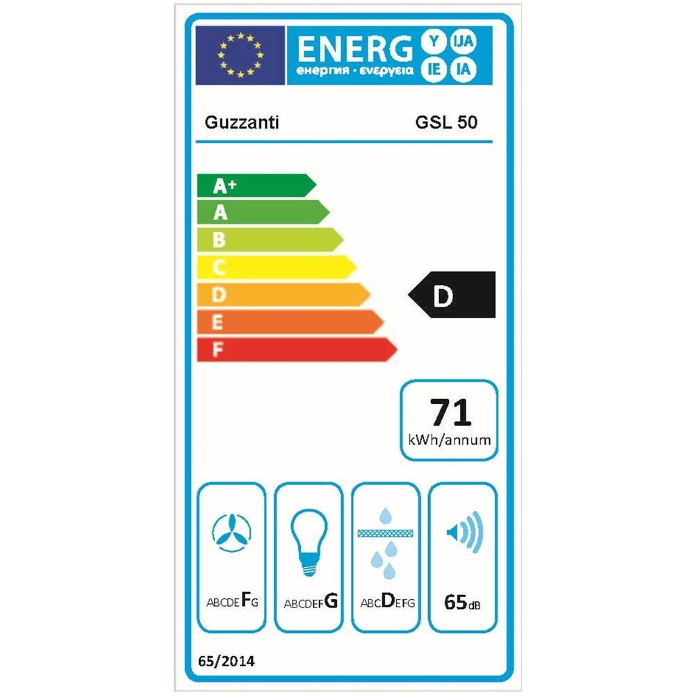 GSL50I cappa aspirante Semintegrato (semincassato) Acciaio inossidabile 194 m³ /h D - Foto 2