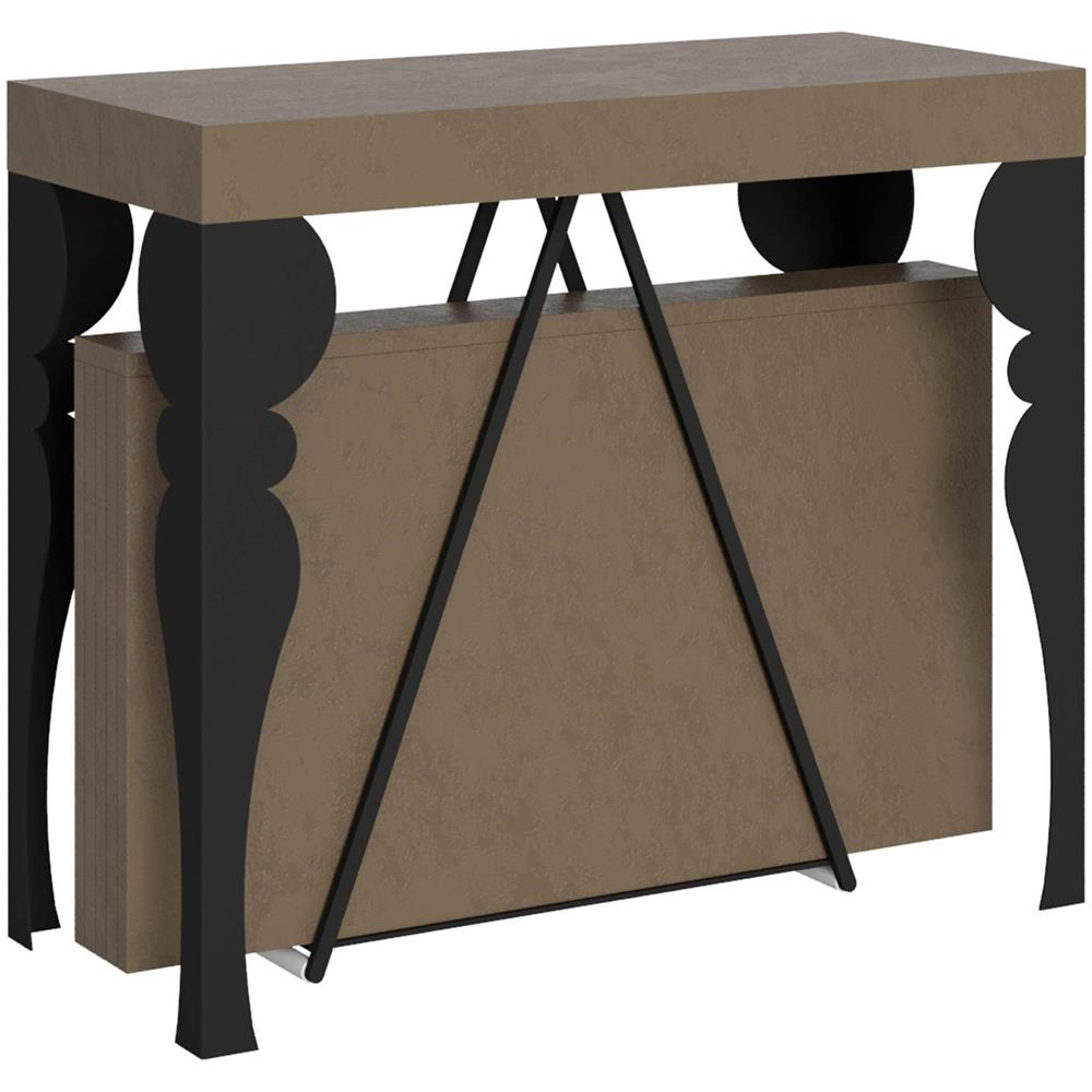 Consolle allungabile 90x40/196 cm Riza Small tortora telaio antracite - Foto 1