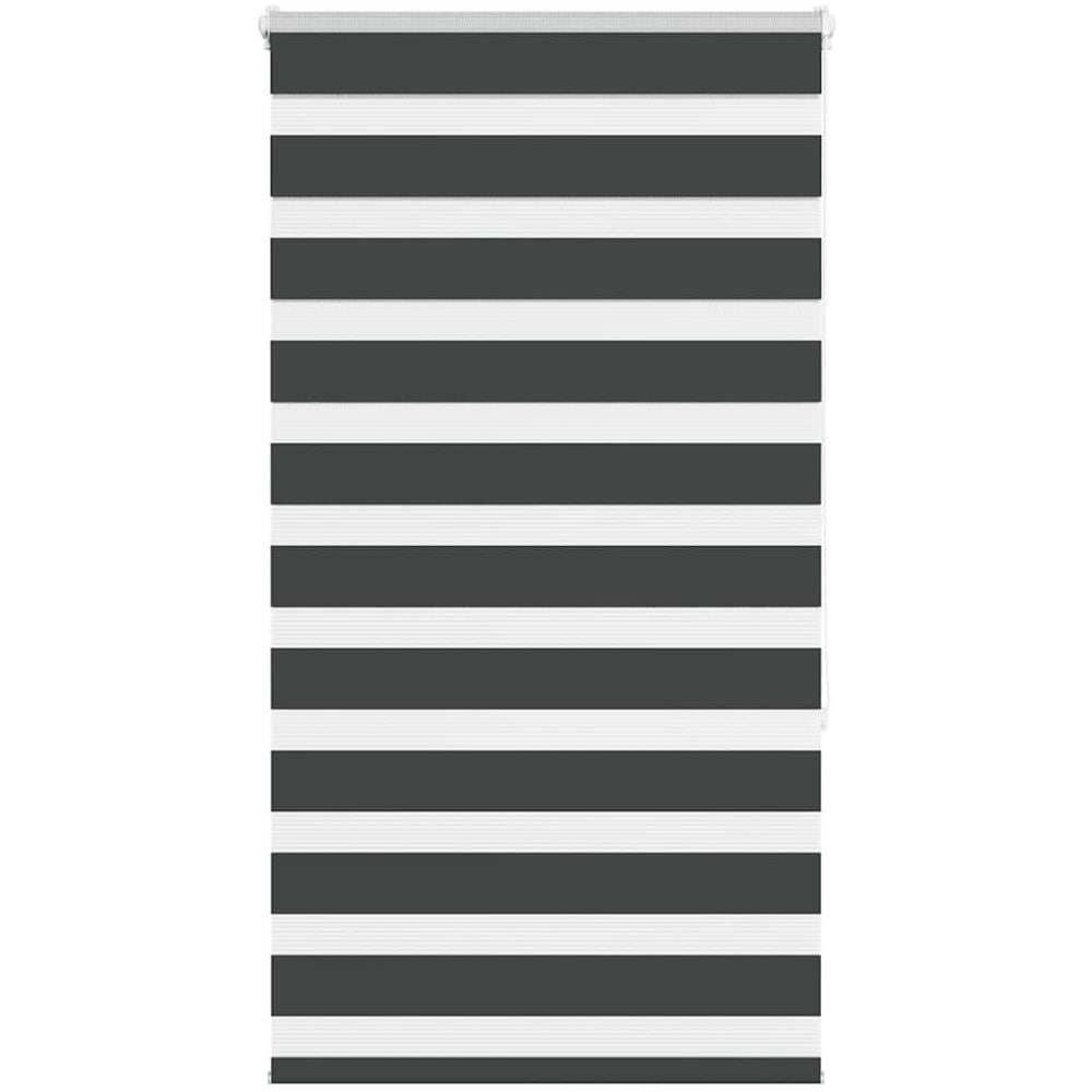 Tenda a Rullo Zebra Nero Larghezza Tessuto 75,9 cm Poliestere - Foto 1