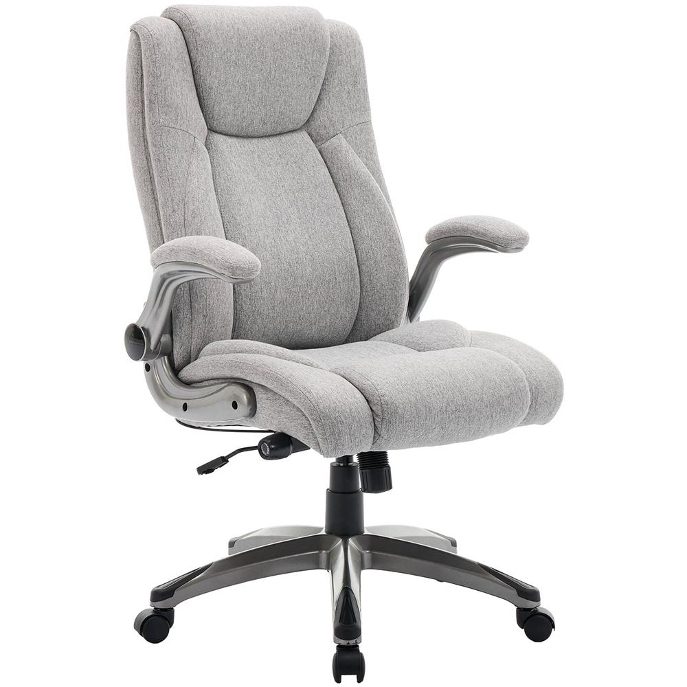 Sedia Da Ufficio, Sedia Direzionale Ergonomica Girevole Con Capacità Di Carico Fino A 150 Kg, Colore Grigio - Foto 1