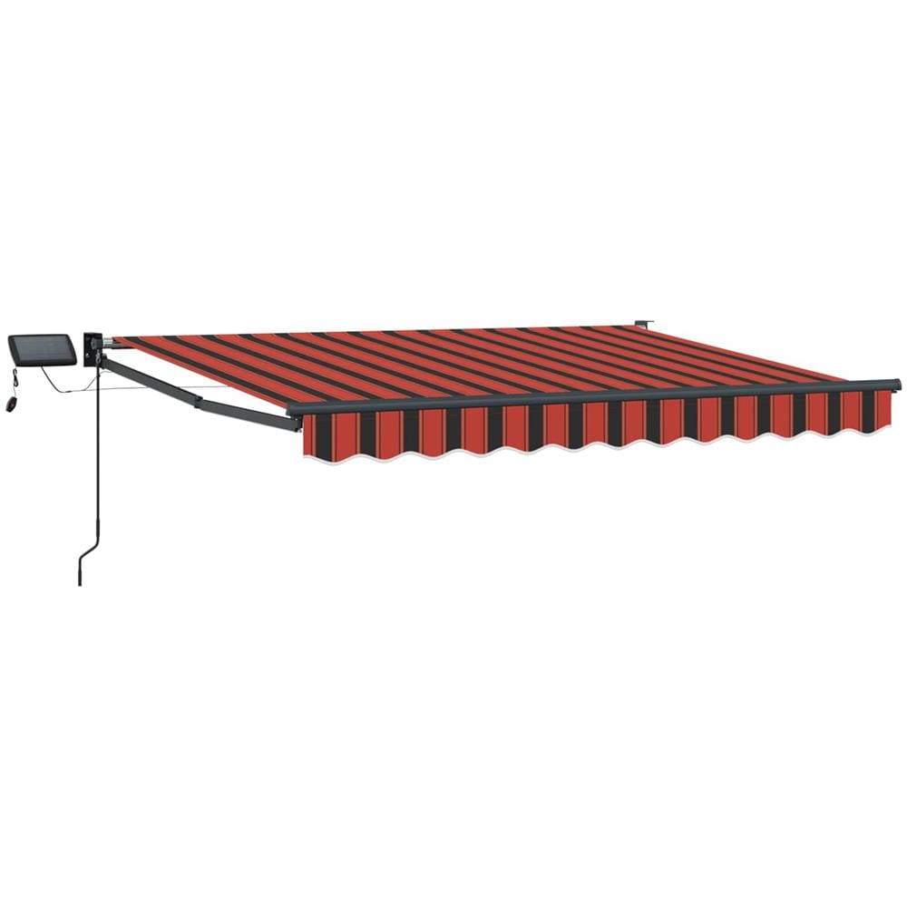 Tenda retrattile manuale con LED Arancione e Marrone 3 x 2,5 m - Foto 1