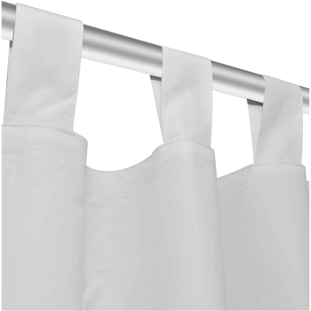 Tende Micro-raso Bianche 2 Pezzi Con Occhielli 140 X 175 Cm - Foto 9