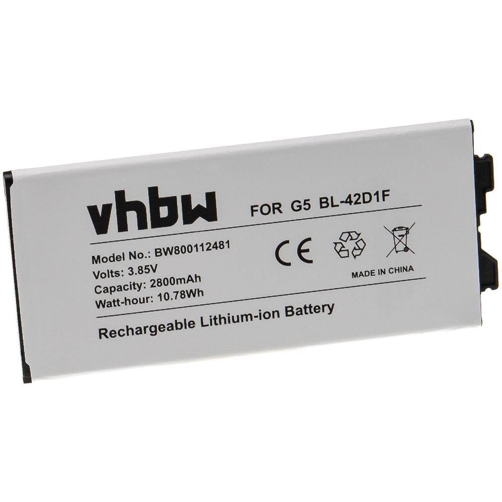 Li-ion Batteria 2800mah (3.85v) Per Cellulari E Smartphone Lg Optimus G5, G5 H831, G5 H8731, G5 Lite Sostituisce Bl-42d1f, Eac63238801. - Foto 2