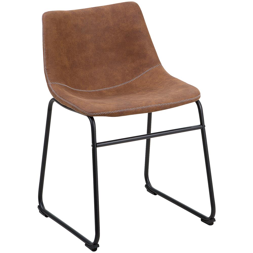 Set Di 2 Sedie In Tessuto Marrone Batavia - Foto 2