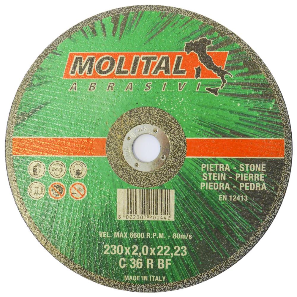 Disco Mola Per Taglio Pietra 230x2.0x22.23 C36rbf Smerigliatrice Tmp230x20x22 - Foto 1