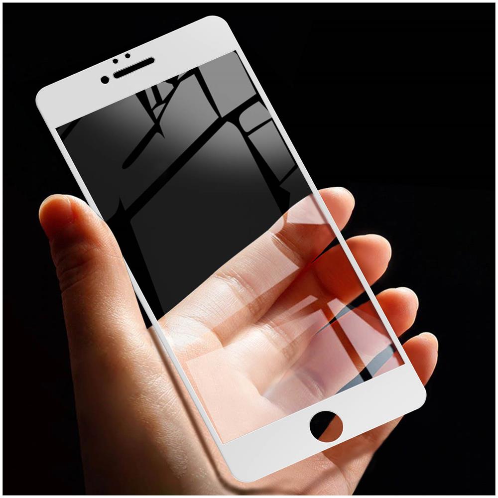Pellicola Schermo Iphone 6+/6s+ Vetro Temp. Smussato Trasparente Bordo Bianco - Foto 2