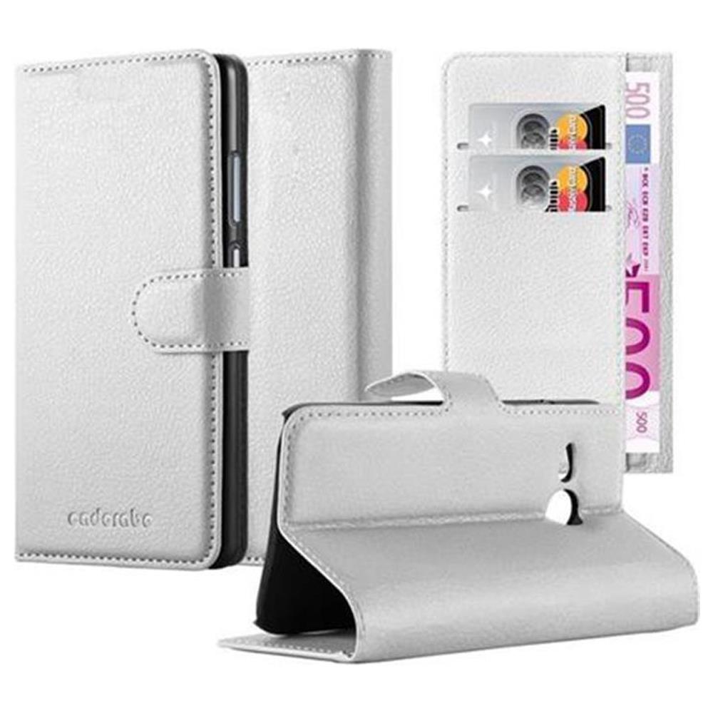 Custodia Compatibile Con Htc One M8 Mini In Bianco Fumo - Coperchio Protettiva Con Chiusura Magnetica, Funzione Stand E Tasca Per Le Carte - Foto 1