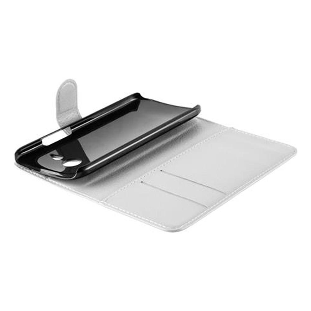 Custodia Compatibile Con Htc One M8 Mini In Bianco Fumo - Coperchio Protettiva Con Chiusura Magnetica, Funzione Stand E Tasca Per Le Carte - Foto 8