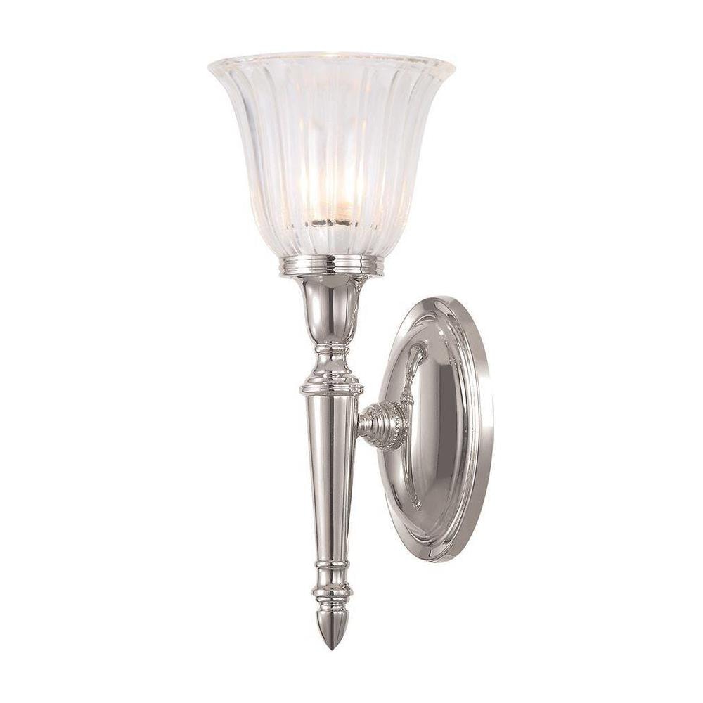1 Applique Da Parete Per Bagno Chiaro Nichel Lucido Ip44, G9 - Foto 1