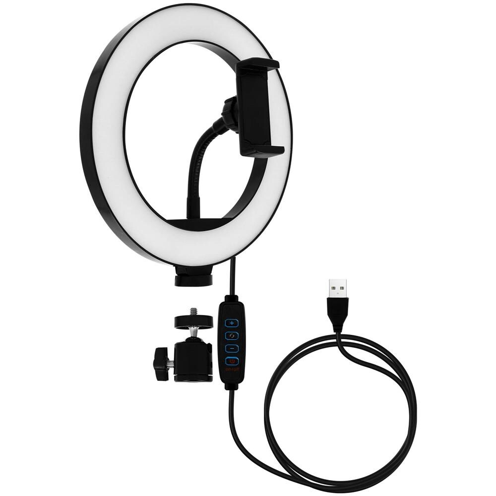 Light Ring Anello Luminoso Supporto Smartphone 9w Con Luce Da 20 Cm Bd2006 - Foto 1