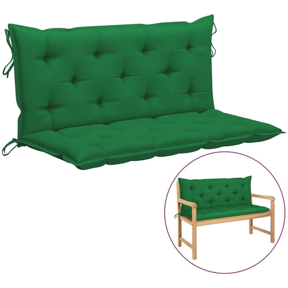 Cuscino per Panca Verde 120x (50+50) x7 cm in Tessuto Oxford - Foto 1