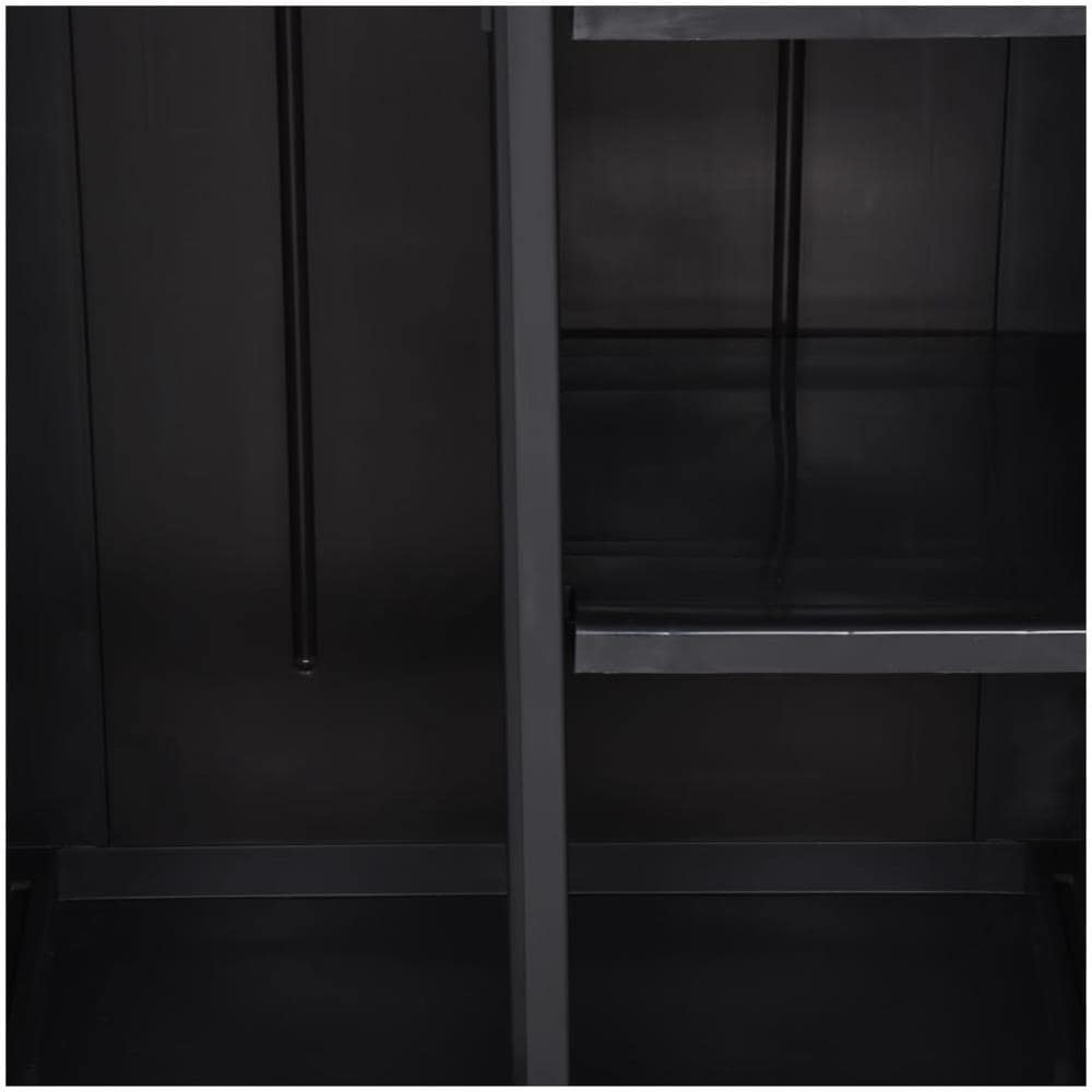 Armadio Da Giardino Nero 65x45x172 Cm In Pp - Foto 2