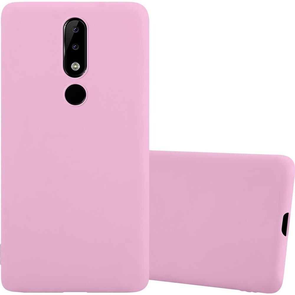 Custodia Compatibile Con Nokia 5.1 Plus / Nokia X5 In Candy Rosa - Coperchio Protettivo In Silicone Tpu Flessibile - Foto 1
