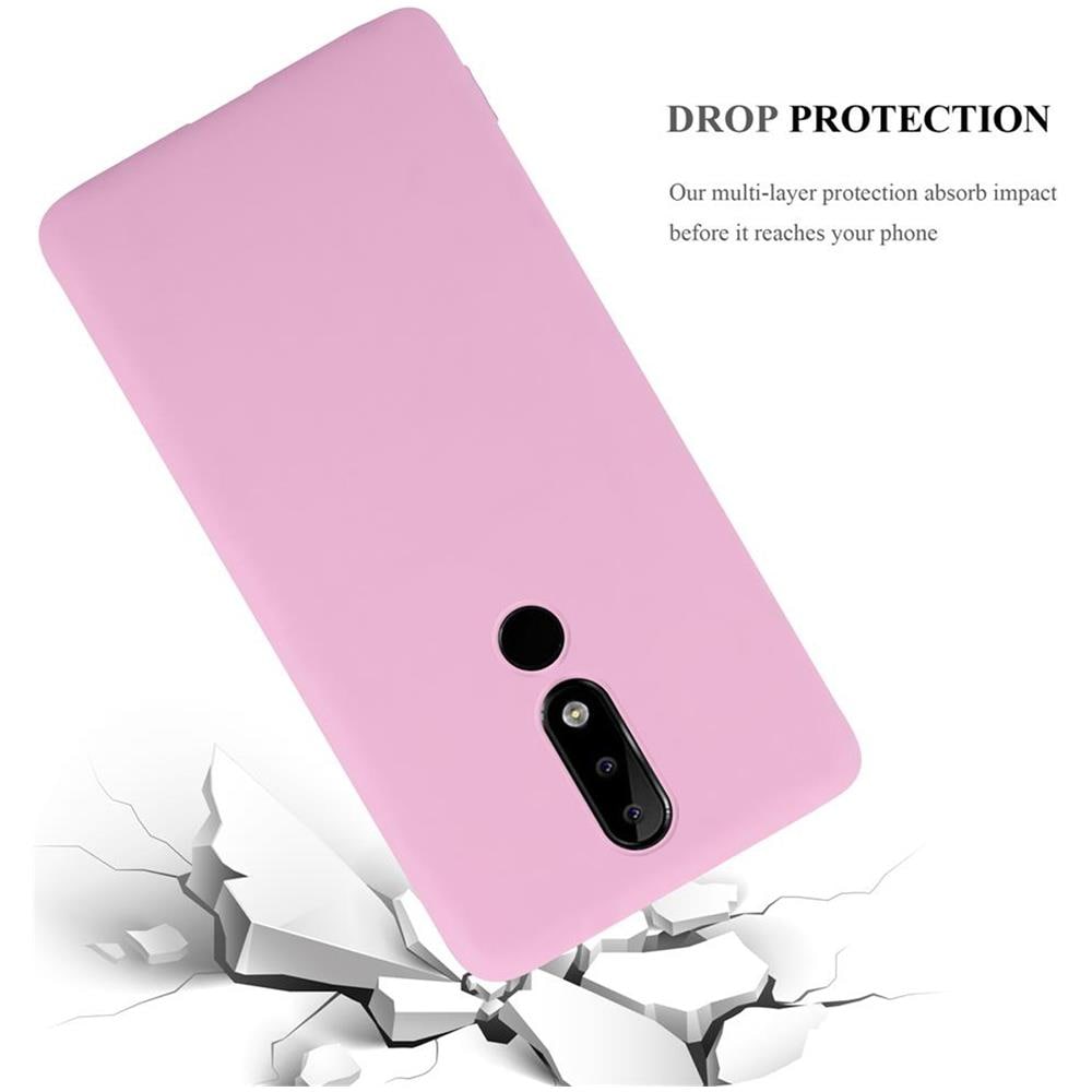 Custodia Compatibile Con Nokia 5.1 Plus / Nokia X5 In Candy Rosa - Coperchio Protettivo In Silicone Tpu Flessibile - Foto 8