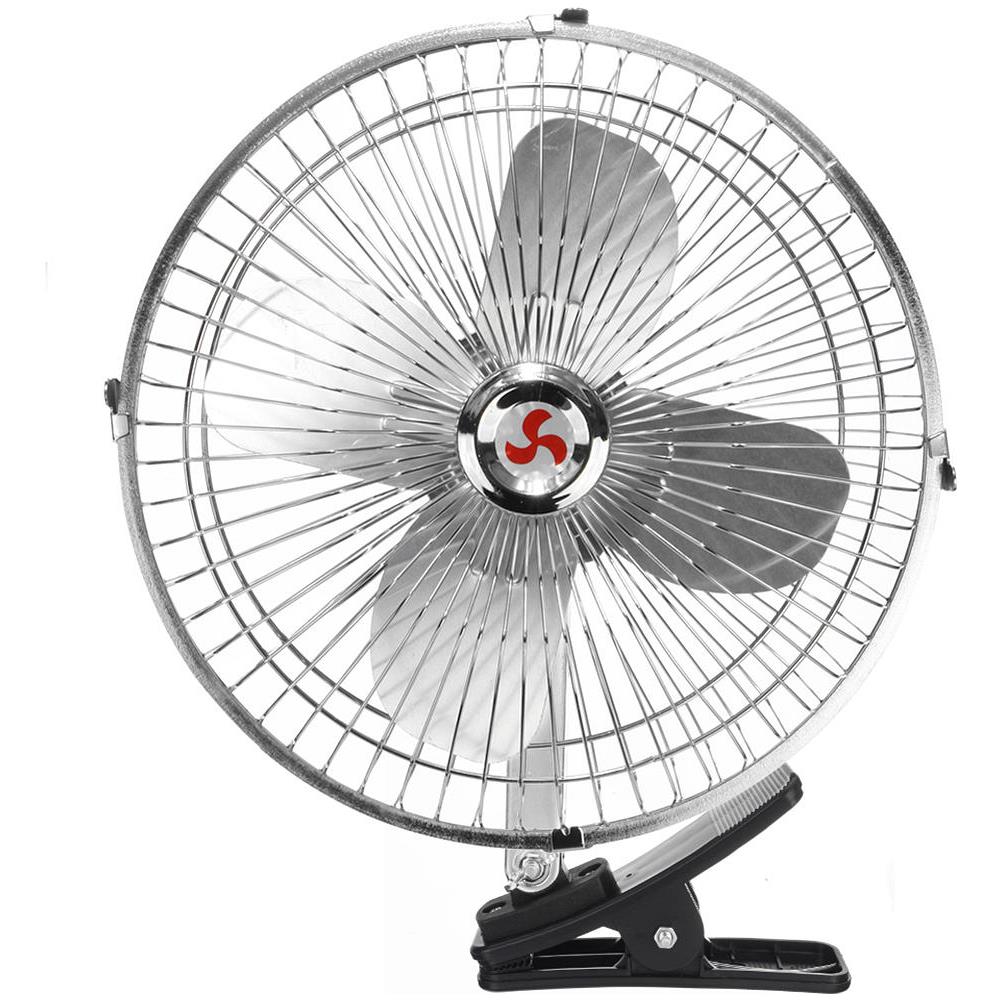 2 In 1 12v Auto Clip On Fan Mini 2 Velocità Cooler Basso Rumore Auto Condizionatore D'aria Desk Fan 10inch - Foto 1