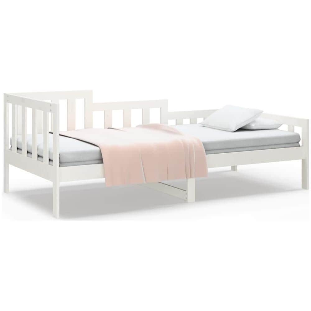 Dormeuse Bianca 90x190 Cm In Legno Massello Di Pino - Foto 2