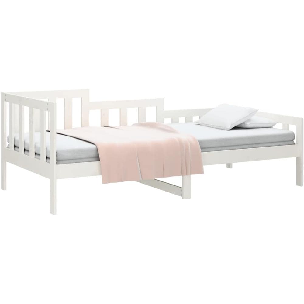 Dormeuse Bianca 90x190 Cm In Legno Massello Di Pino - Foto 3