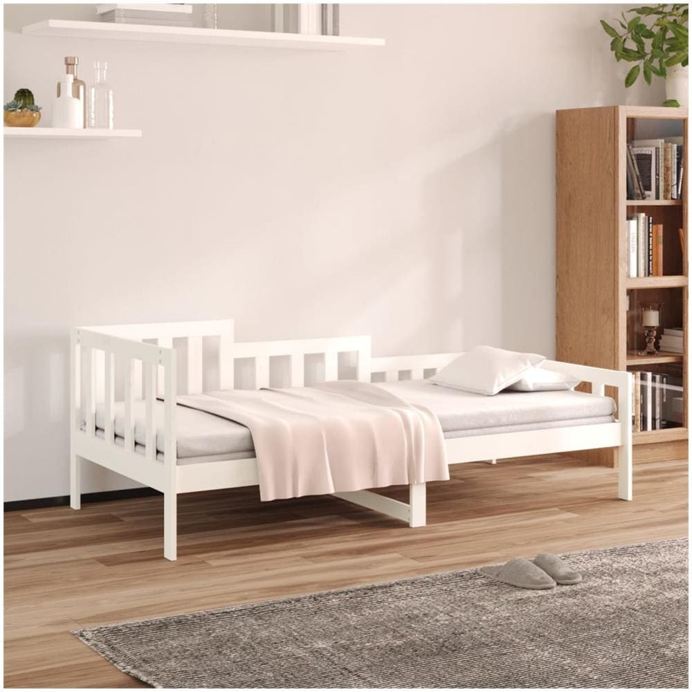 Dormeuse Bianca 90x190 Cm In Legno Massello Di Pino - Foto 1