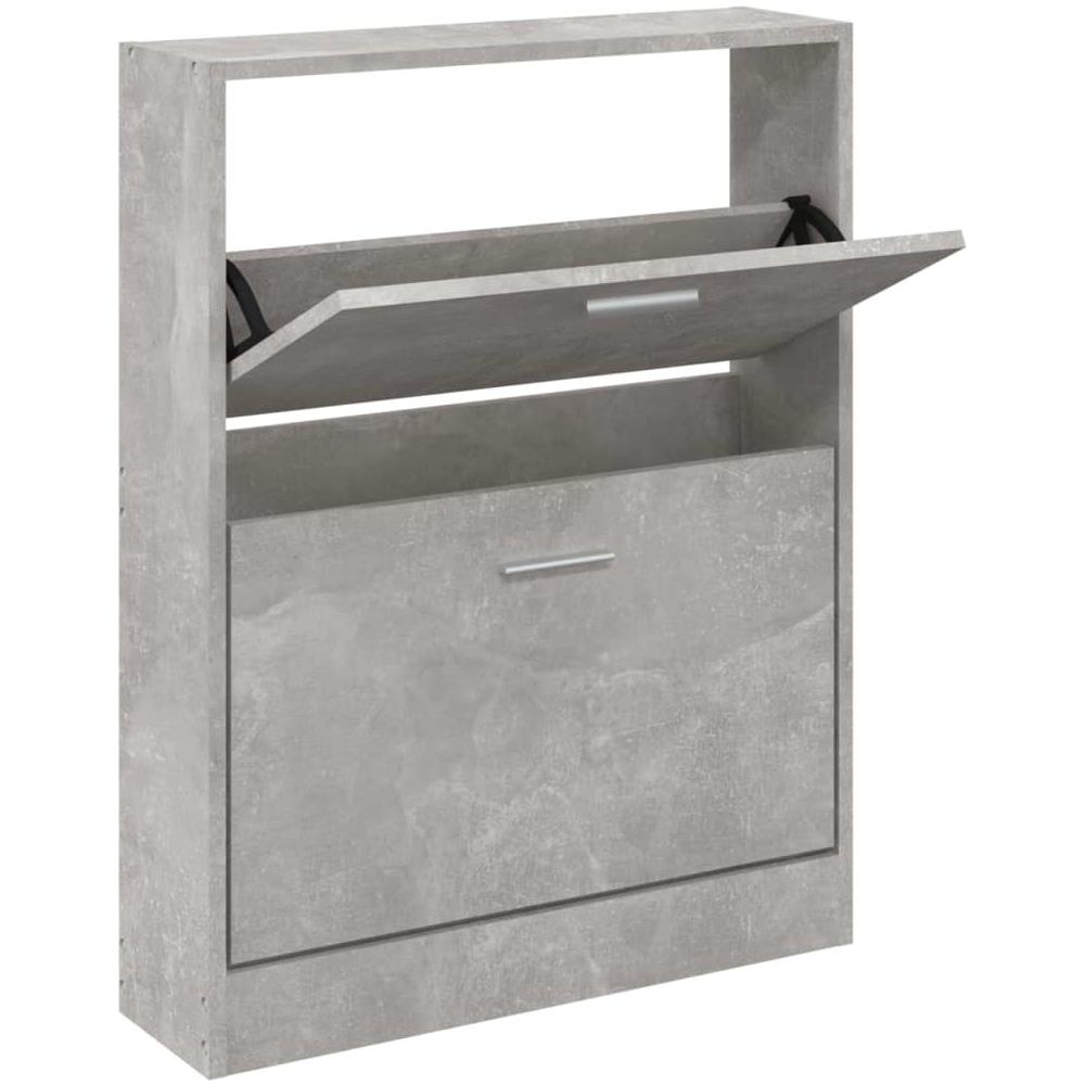 Scarpiera Grigio Cemento 59x17x81 Cm In Legno Multistrato - Foto 2