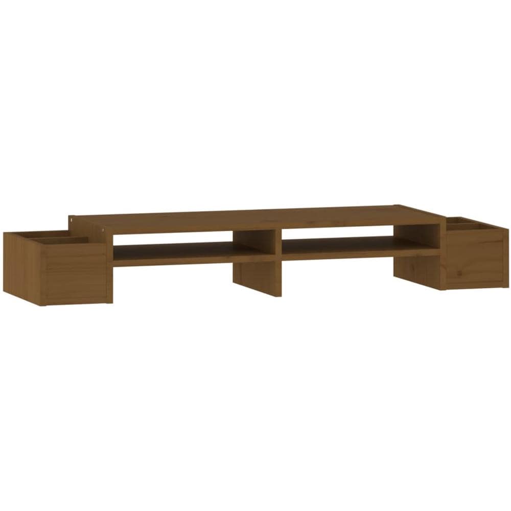 Supporto Per Monitor Miele 100x27,5x15cm Legno Massello Di Pino - Foto 2