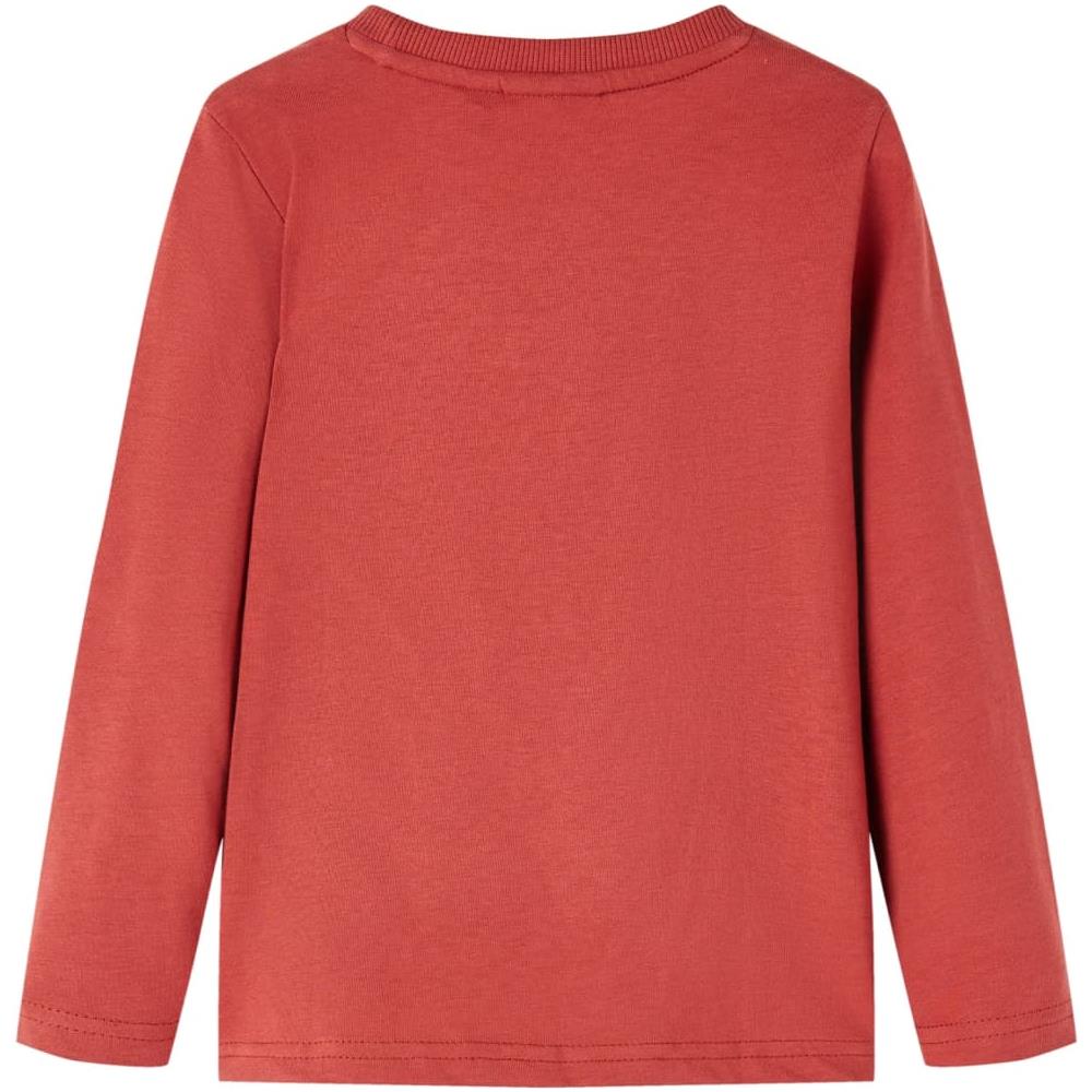 Maglietta Per Bambini Maniche Lunghe Little Monkey Rosso Bruciato 116 - Foto 2