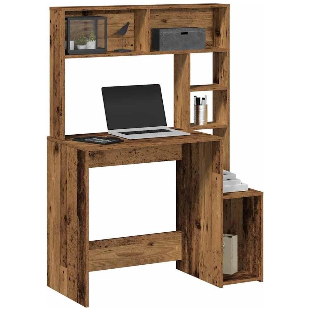 Scrivania Mensole Legno Vecchio 100x45x140 cm Legno Multistrato - Foto 2