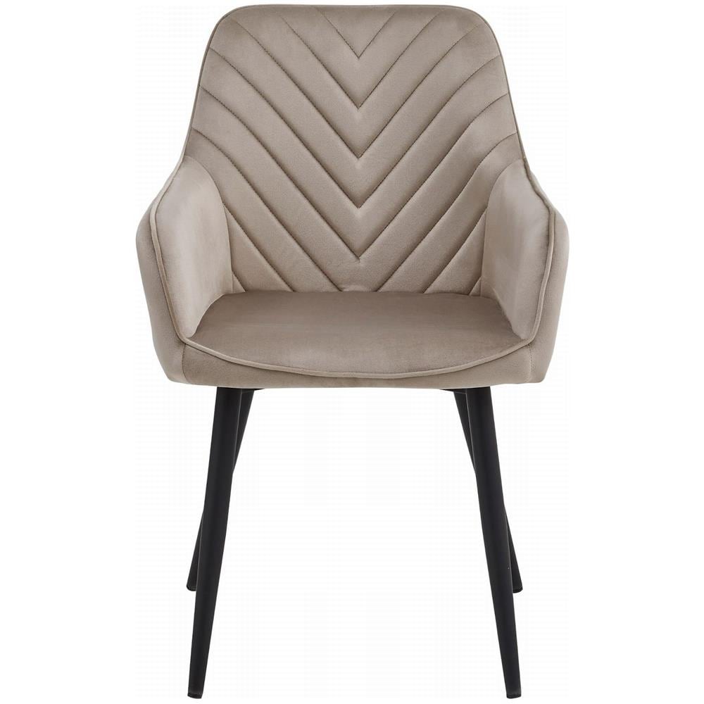 Sedia WAAV - Elegante velluto beige scuro per soggiorno, cucina, sala da pranzo - Foto 2