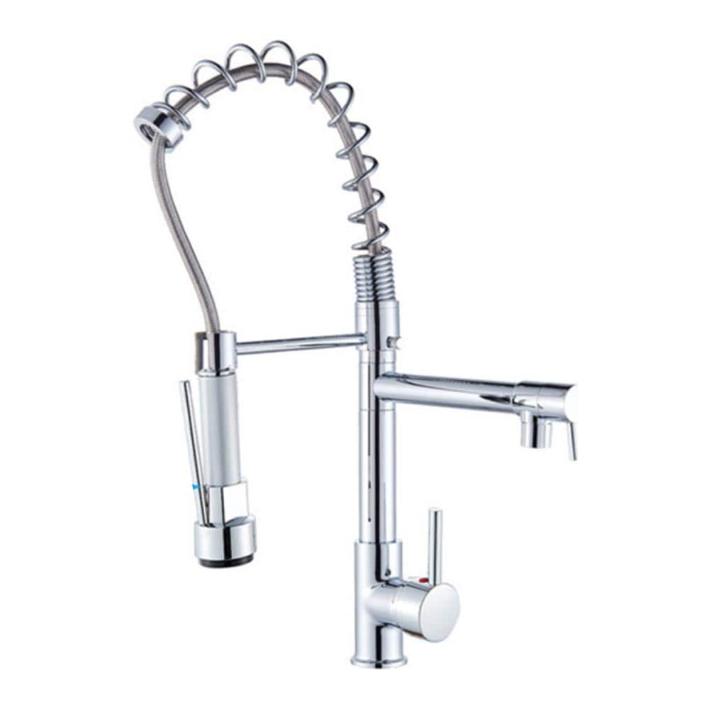 Rubinetto per lavello da cucina, Blackswan, tipo M116 con 2 modalità, cromo /bianco, 47 cm - Foto 1