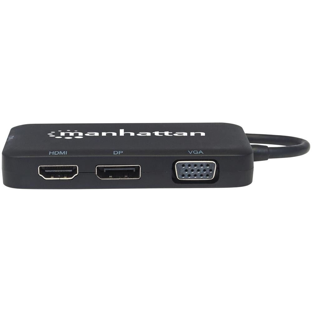 IADAP USBC-MULTI - Adattatore USB-C 4 in 1 a DP / HDMI / DVI / VGA Nero - Foto 4
