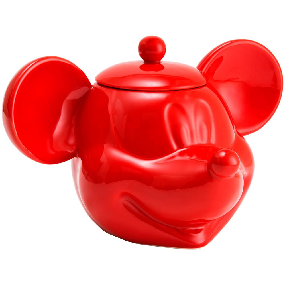 Topolino - Biscottiera In Ceramica 3d Rossa 25x17x20 Cm In Confezione Regalo - Foto 1