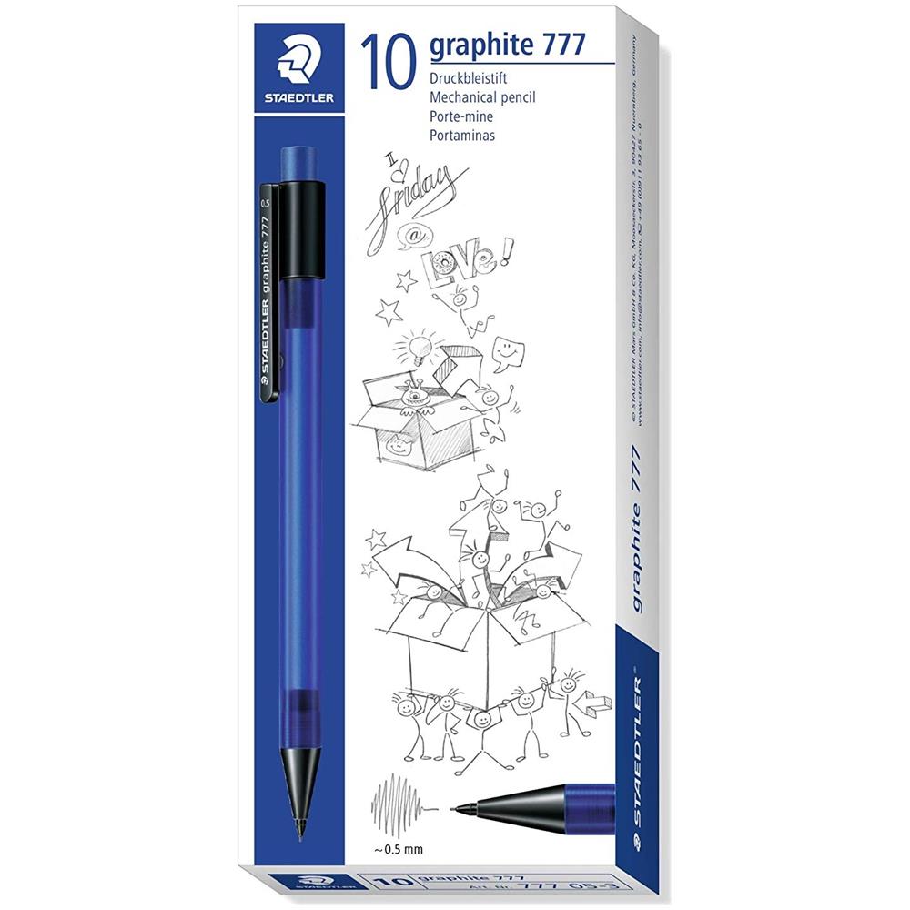 05-3 Graphite 777 Portamina A Scatto - 0,5mm - Blu - Conf. 10 Pz - Foto 1