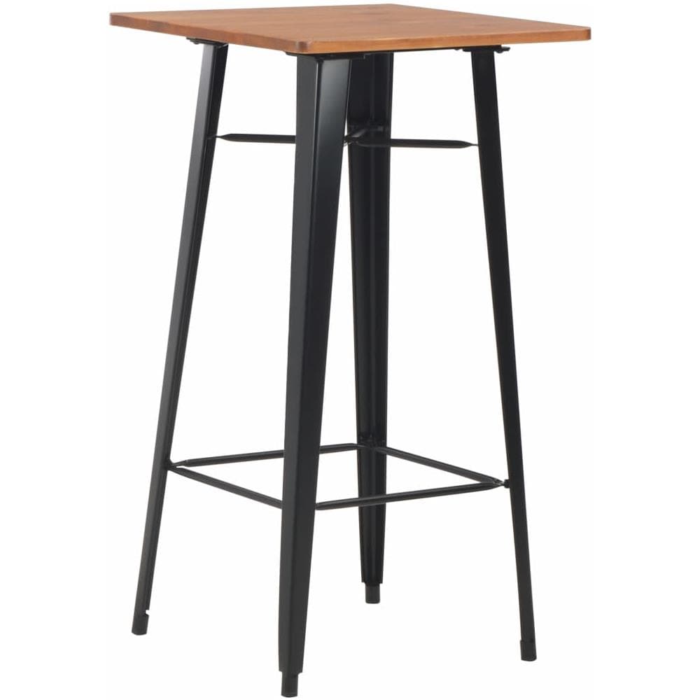 METRO Professional Tavolo Da Bar Pieghevole Rotondo 78 Cm, Legno Di Pino E Acciaio, Per 2 Persone – Ideale Per Esterni E Interni
