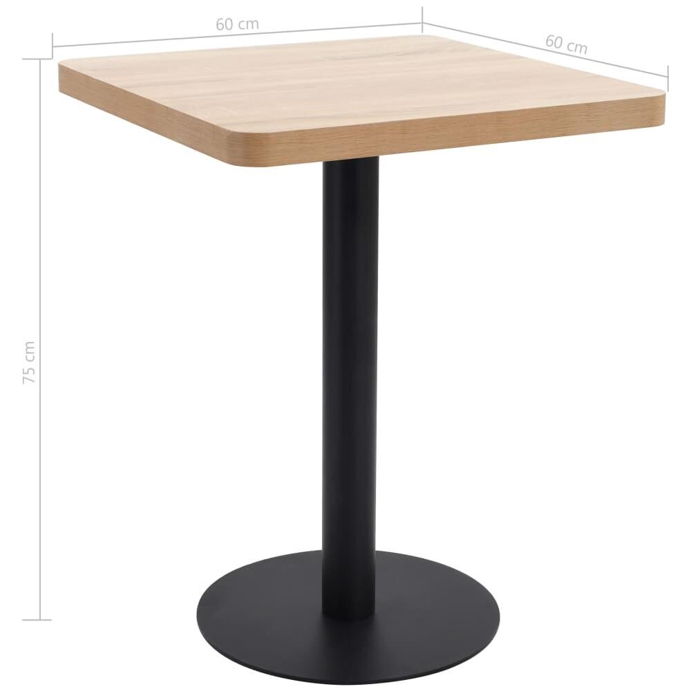 Tavolo Da Bistrot Marrone Chiaro 60x60 Cm In Mdf - Foto 6