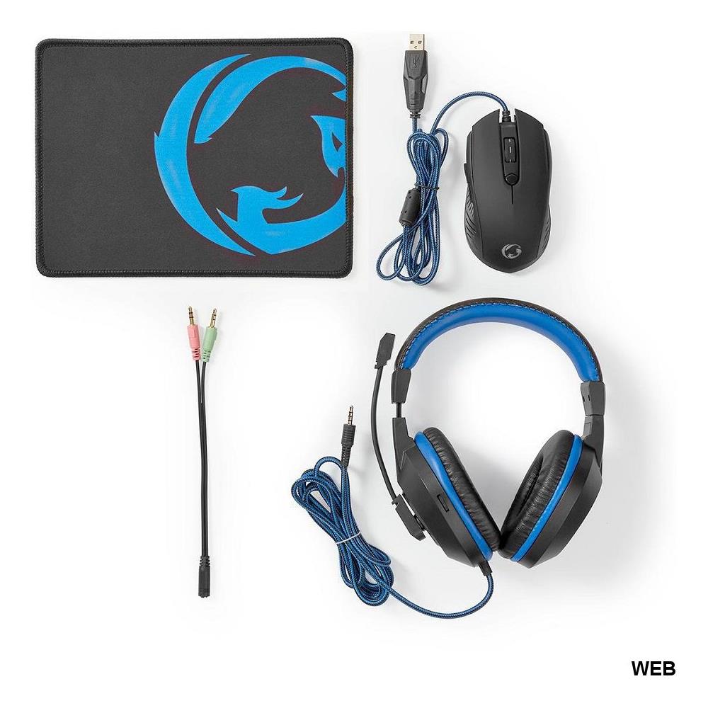 Kit Da Gioco Combinato 3-in-1 Cuffie, Mouse E Tappetino Mouse - Foto 1