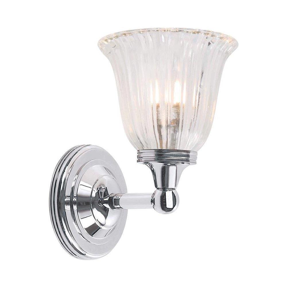 Applique Da Parete Per Bagno 1 Luce Cromo Lucido Ip44, G9 - Foto 1