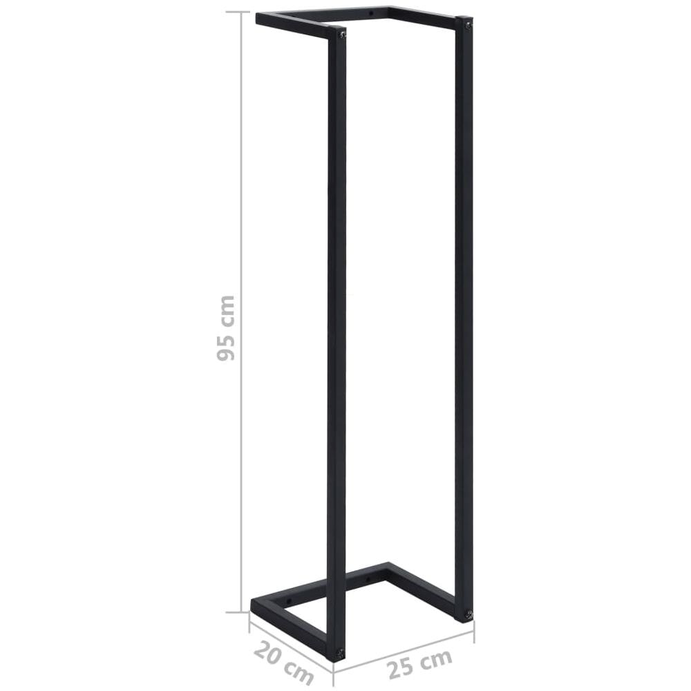 Portasciugamani Da Terra Nero 25x20x95 Cm Ferro - Foto 7