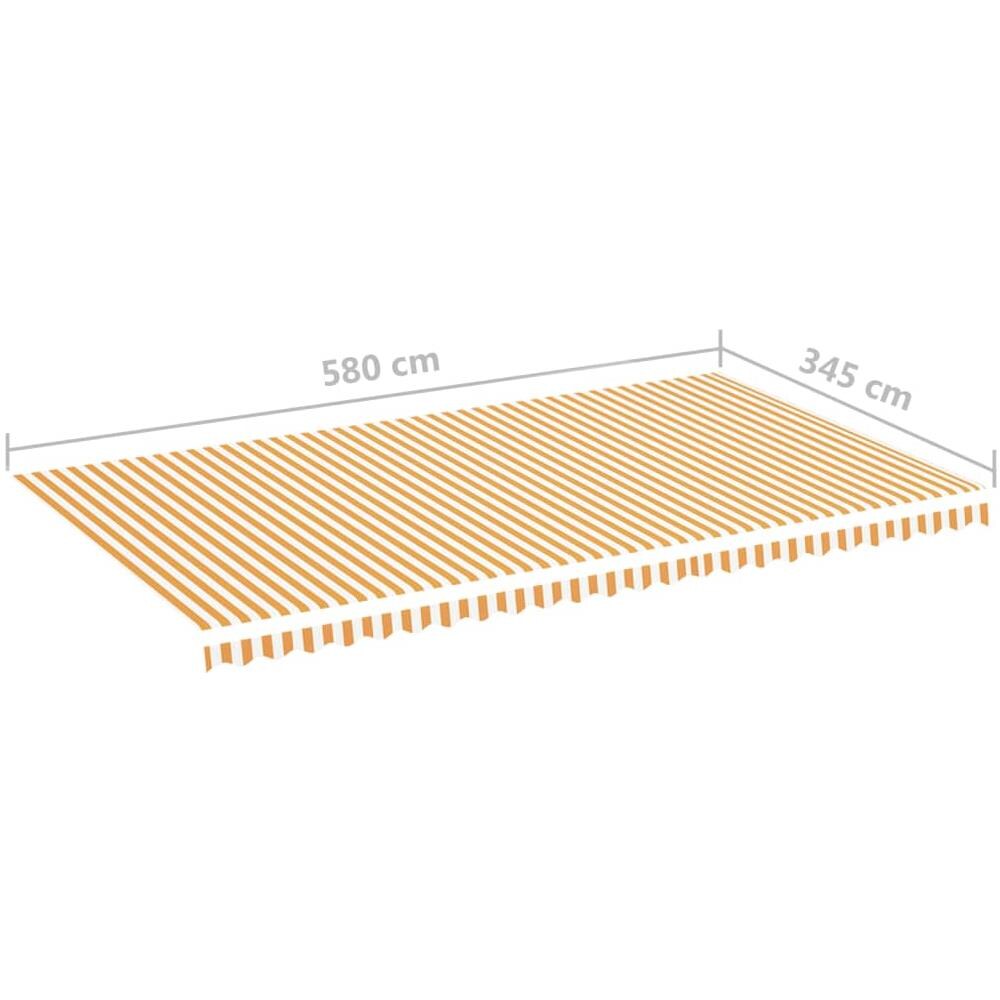 Tessuto di Ricambio per Tenda da Sole Giallo e Bianco 6x3,5 m - Foto 2