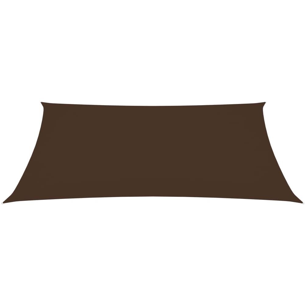 Parasole a Vela Oxford Rettangolare 5x6 m Marrone - Foto 3