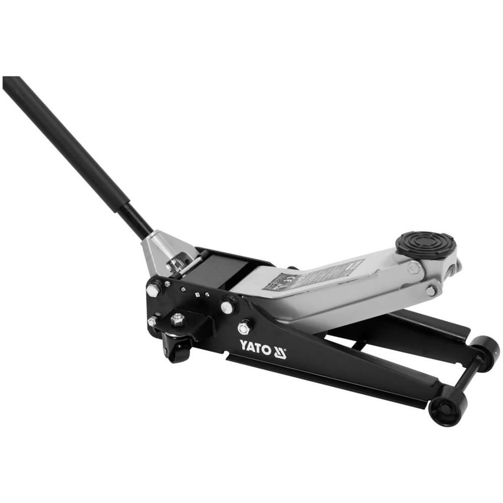 Cric Professionale 2,5 T / 2500 Kg, Piatto, Altezza Di Sollevamento: 85 - 520 Mm, Versione Bassa, Ultra Leggero, Sollevamento Rapido Grazie Alla Doppia Pompa A Pistone, Cric Basso. . - Foto 3