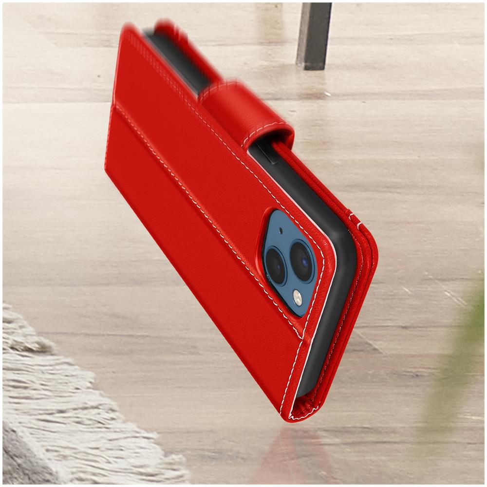 Custodia A Portafoglio Iphone 13 Mini Multiscomparto Supporto Video Rossa - Foto 2