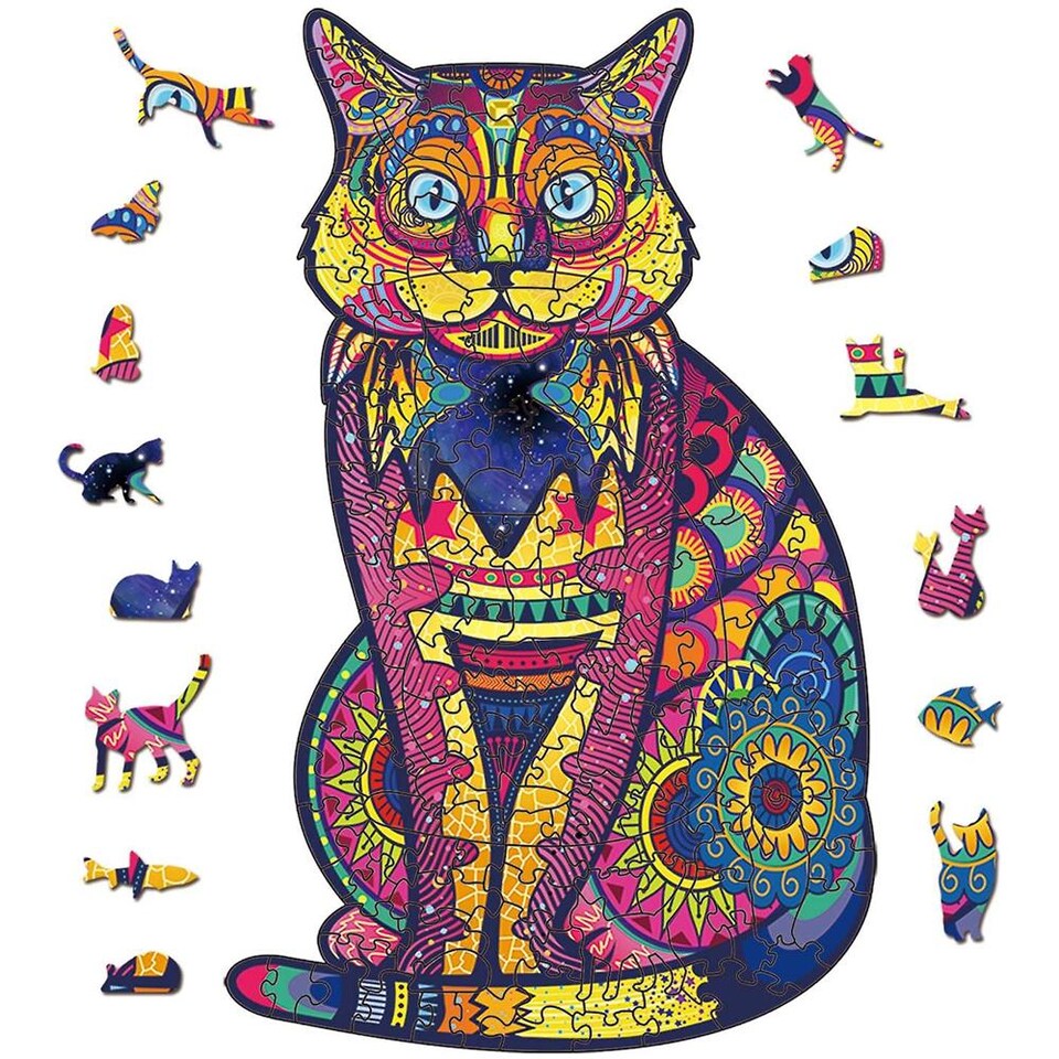 Puzzle In Legno Per Adulti 300 Pezzi - Forma Animale, 34x35 Cm, Regalo Natale Per Famiglia