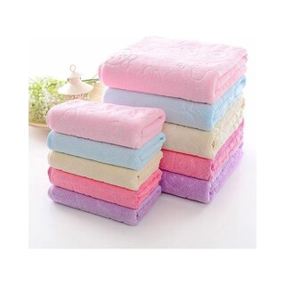 Asciugamano Avvolgente Glow Con Cinghie Antiscivolo - 160x70 Cm, In Morbido Pile Corallo - Ad Asciugatura Rapida Per Bagno E Piscina