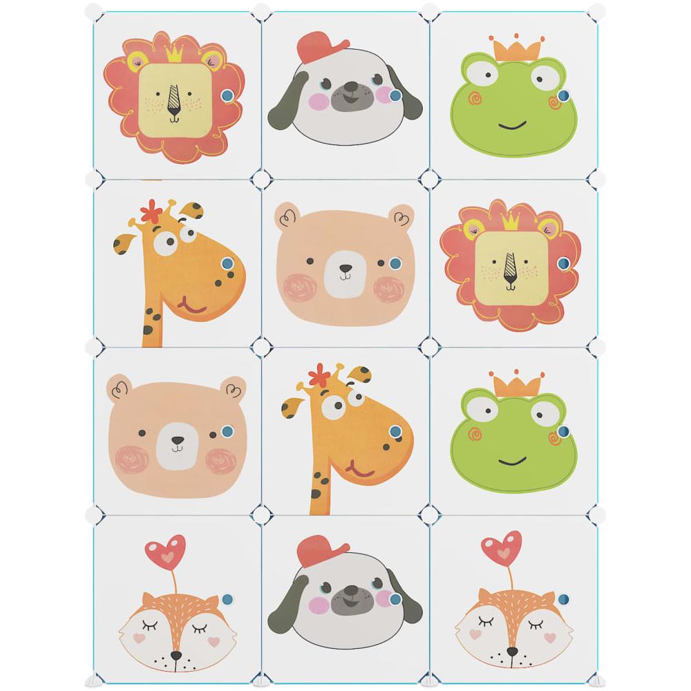 Scaffale Portaoggetti Per Bambini Con 12 Cubi Verdi In Pp - Foto 3