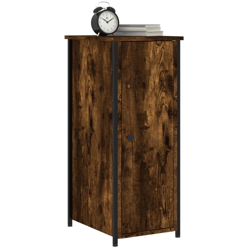Comodino Rovere Fumo 32x42x80 Cm In Legno Multistrato - Foto 3