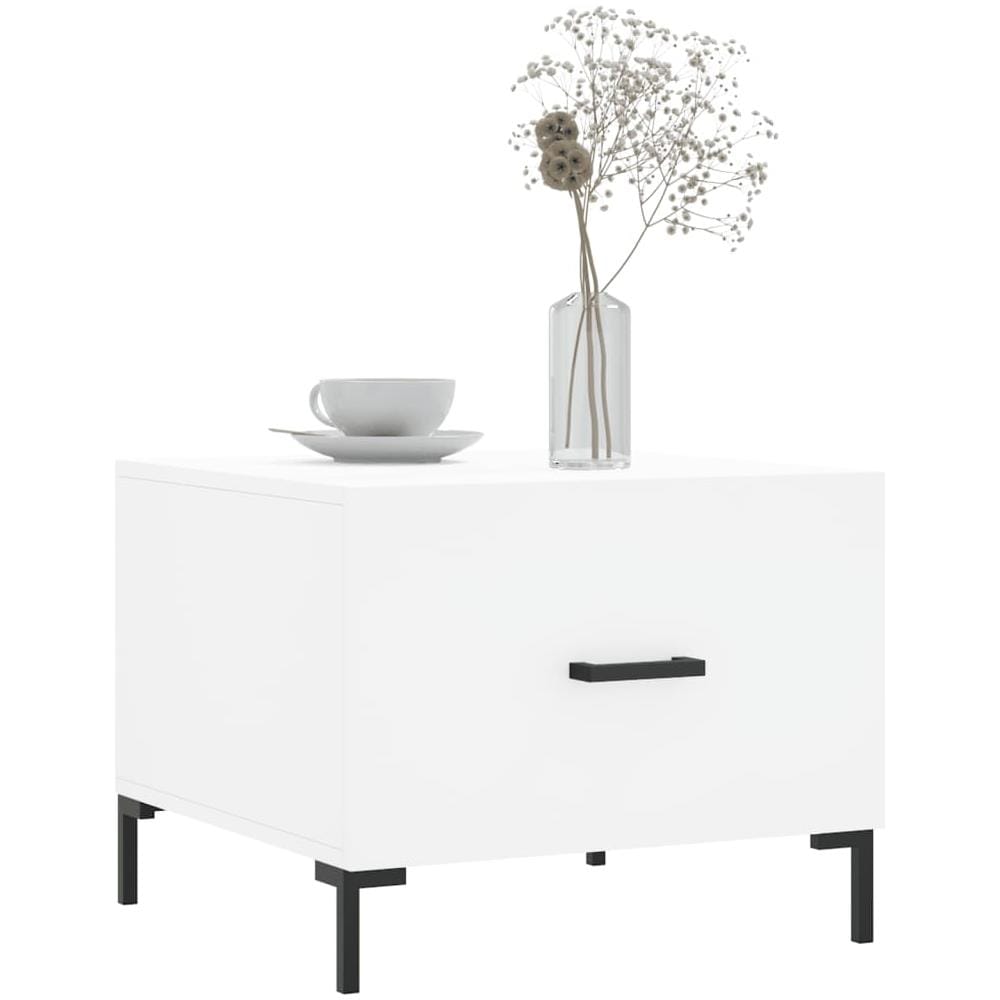 Tavolini Da Salotto 2 Pz Bianchi 50x50x40 Cm Legno Multistrato - Foto 3