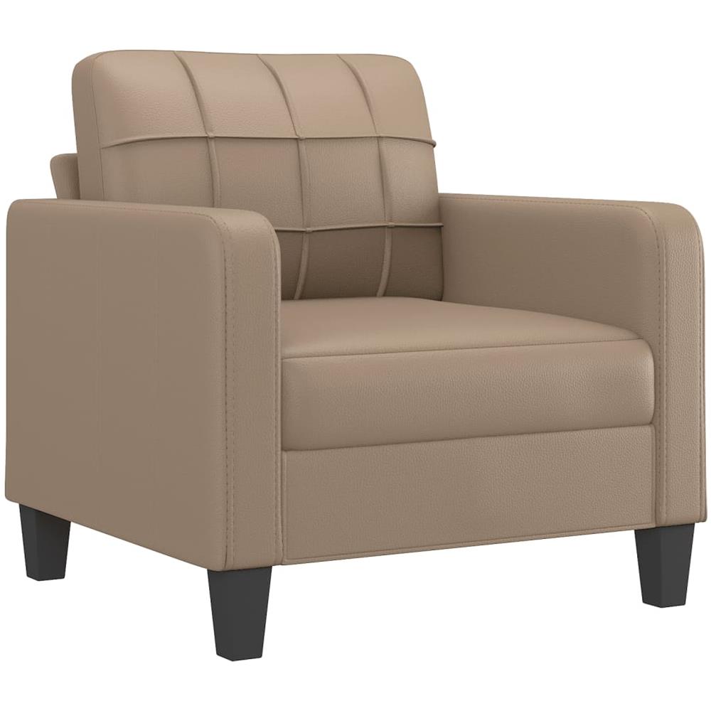 Set Di Divani 4 Pz Con Cuscini Cappuccino In Similpelle - Foto 3