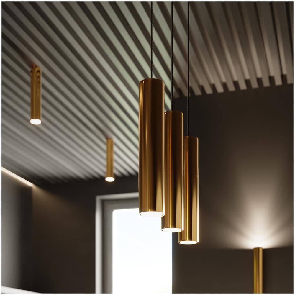 Lampada Da Soffitto Lagos 30 Oro Lucido Sl. 1203 - Moderno Lampade Da Soffitto Splendore Dorato 30x6x6 Cm - Foto 7