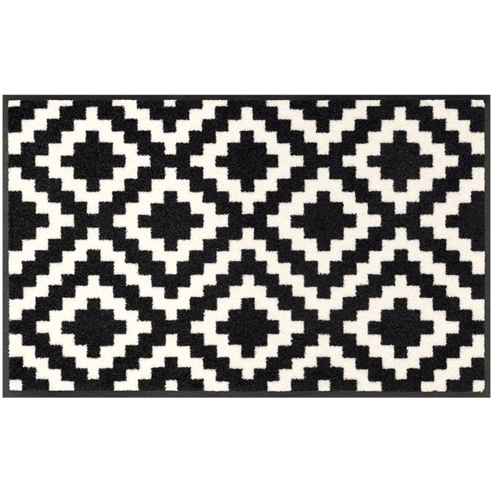 9010216020540 zerbino Zerbino decorativo Interno Rettangolare Nero, Bianco - Foto 1