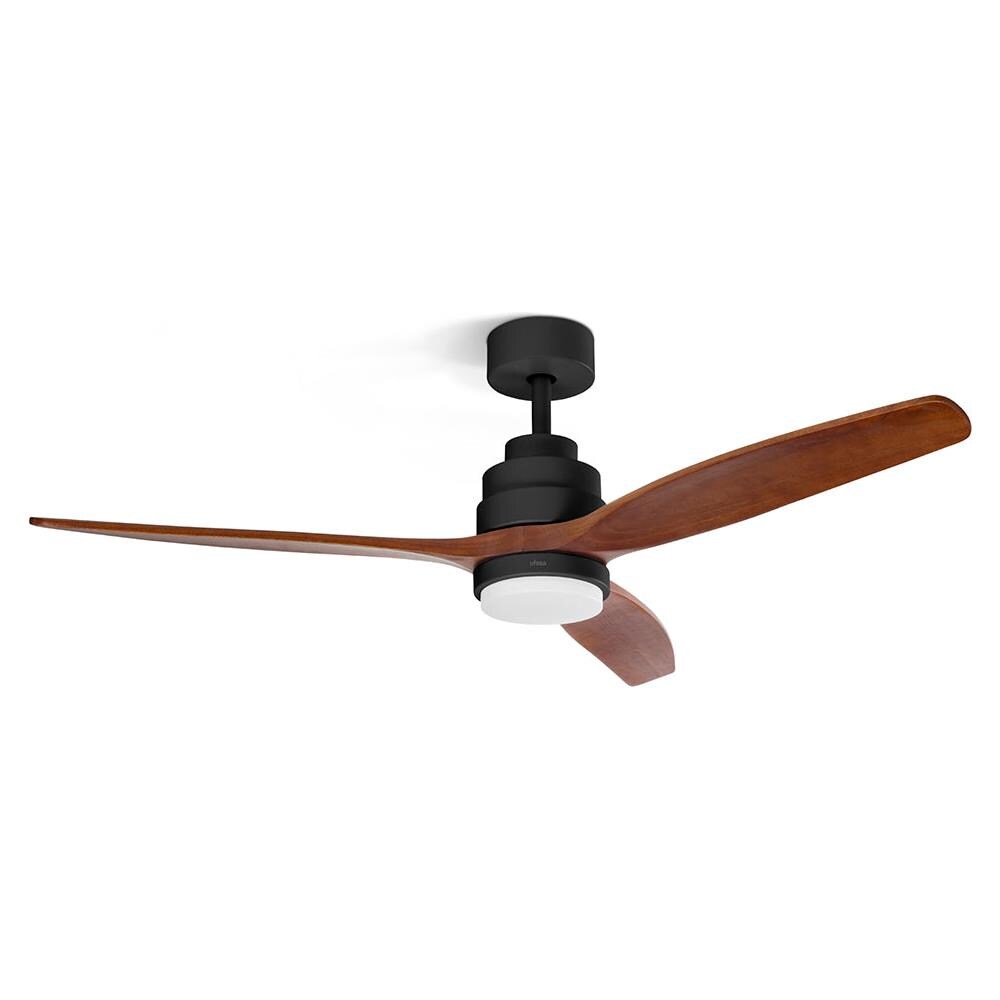 NEPAL CEILING FAN BLACK /OAK 132CM LED - Foto 1